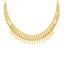 22K Yellow & White Gold Beaded Stud Earring w/ Necklace Set