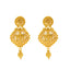 22K Yellow Gold Solitaire Jewelry Set w/ Beaded Details