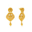 22K Yellow Gold Solitaire Jewelry Set w/ Beaded Details