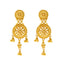 22K Yellow Gold Chandbali Jewelry Set w/ Beaded Details
