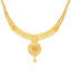 22K Yellow Gold Chandbali Jewelry Set w/ Beaded Details