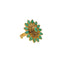 22K Antique Gold & Emerald Cocktail Ring (6.7gm)