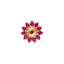 22K Yellow Gold & Ruby Round Cocktail Ring (7.1gm)