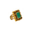22K Antique Gold & Emerald Cocktail Ring (10.9gm)