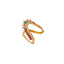 22K Yellow Gold, CZ, Ruby & Emerald Ring (5gm)