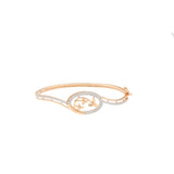 18K Rose Gold & CZ Bangle (10.9gm) | 


The dainty and delicate design of this 18k rose gold bangle from Virani features subtle displa...