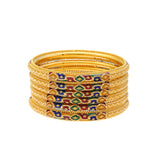 22K Yellow Gold Meenakari Bangle Set of 6 (88.1gm) | 


The colorful Meenakari details on this lovely set of 22k yellow gold bangles will bring an air...