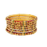 22K Yellow Gold Meenakari Pipe Bangle Set of 6 (93.2gm) | 


This beautiful set of bright Meenakari pipe bangles are made from radiant 22k Indian gold and ...