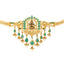 22K Yellow Gold Choker with Emeralds & Pearls (37.2gm)