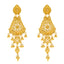 22K Yellow Gold Beaded Filigree Earrings (16.4gm)