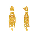 22K Yellow Gold Beaded Filigree Earrings (13.5gm) | 


These gorgeous Indian gold earrings feature a sophisticated drop/dangle design, filigree work,...