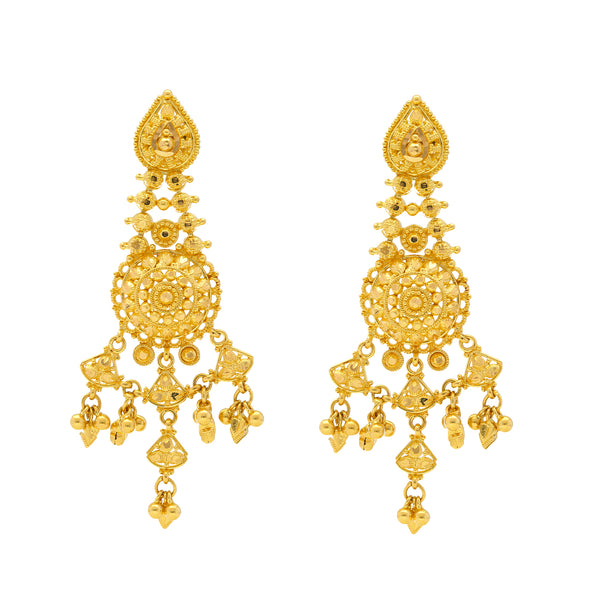 22K Yellow Gold Beaded Filigree Earrings (15.4gm) | 


The beaded details used to create this lovely pair of 22k gold earrings adds a luxe textured l...