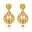 22K Yellow Gold & Pearl Meenakari Earrings (23.7gm)