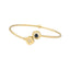 18K Yellow Gold & CZ Bangle (7.1gm)