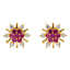 22K Gold, CZ, & Ruby Stud Earrings (4gm)