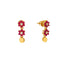 22K Yellow Gold, Ruby & CZ Necklace Set (21.2gm)