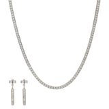 22K White Gold & CZ Stone Necklace Set (33.7gm) | 


Add this minimal 22k white gold necklace and earring set to your favorite gown for a stunning ...