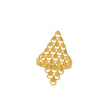 22K Yellow Gold Shield Ring (3.2gm) | This elegant 22K gold shield ring is made from authentic Indian gold and has an elaborate design ...