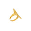 22K Yellow Gold Shield Ring (3.2gm)