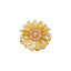 22K Multi-Tone Gold Floral Cocktail Ring (7.9gm)