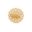 22K Multi-Tone Gold Round Cocktail Ring (8.5gm)