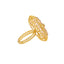22K Multi-Tone Gold Round Cocktail Ring (8.5gm)