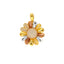 22K Multi-Tone Gold Floral Pendant (5.3gm)