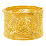 22K Yellow Gold Broad Bangle Set (149 grams) | Bring a rich cultural shine to your traditional looks with this beautiful 22k yellow gold bangles...