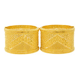22K Yellow Gold Broad Bangle Set (149 grams) | Bring a rich cultural shine to your traditional looks with this beautiful 22k yellow gold bangles...