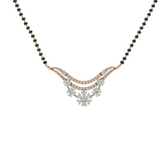 18K Rose Gold 0.75ct Diamond Mangalsutra Necklace