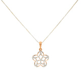 18K Multi-Tone Gold 1.61ct Diamond Pendant Set | 
Pair this ladylike 18 carat gold and diamond pendant necklace jewelry set with casual, business,...