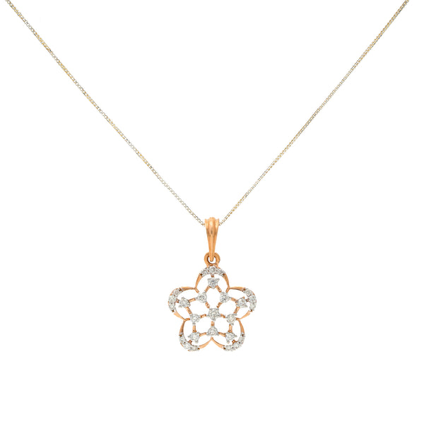 18K Multi-Tone Gold 1.61ct Diamond Pendant Set | 
Pair this ladylike 18 carat gold and diamond pendant necklace jewelry set with casual, business,...