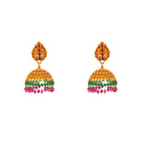 22K Yellow Gold & Gemstone Jhumki Earrings (18.4gm) | 
Wear this dainty pair of 22k Indian gold jhumki earrings when you want to add a dazzling layer o...