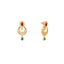 22K Yellow Gold, Emerald & CZ Earrings (10.1gm)