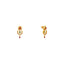 22K Yellow Gold, Emerald, Ruby & CZ Earrings (4.8gm)