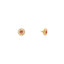 22K Yellow Gold, Ruby & CZ Stud Earrings (4.4gm)