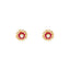 22K Yellow Gold, Ruby & CZ Stud Earrings (4.1gm)