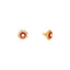 22K Yellow Gold, Ruby & CZ Stud Earrings (4.1gm)