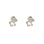 22K White Gold Abstract Stud Earrings (6.1gm)