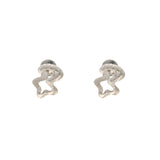 22K White Gold Abstract Stud Earrings (6.1gm) | These modern 22k white gold stud earrings have a unique design and bold appeal.
Features• 22K Whi...