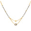 22K Multi-Tone Gold & CZ Mangalsutra Necklace (11.1gm)