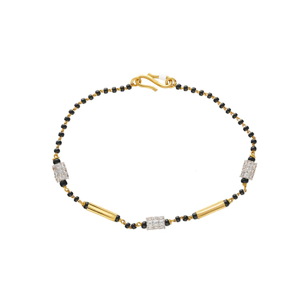22K Multi-Tone Gold Beaded Bracelet (4.7gm) | 


This 22k Indian gold bracelet has a sleek look and modern style that is ideal of any occasion....