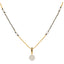 22K Multi-Tone Gold & CZ Mangalsutra Necklace (10.5gm)