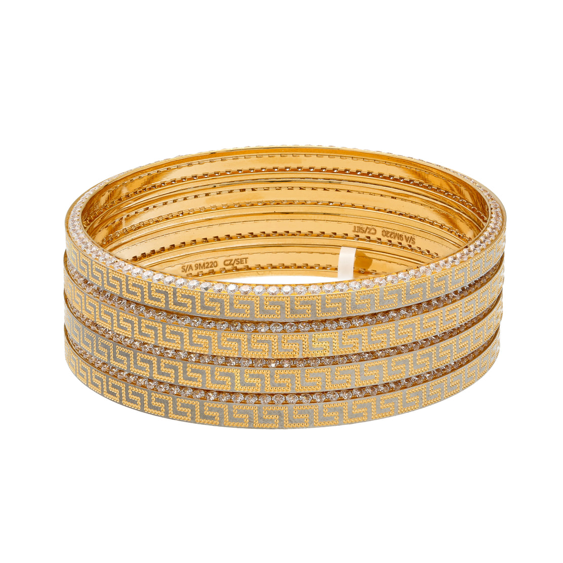 Versace design store gold bangles
