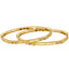 22K Yellow Gold & CZ Bangle Set of 2 (28gm)