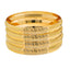 22K Yellow Gold Bangle Set of 4 (65.4gm)