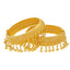 22K Yellow Gold Beaded Bangle Set of 2 (73.5gm)