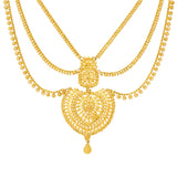 22K Yellow Gold Necklace Set (52.5gm) | 


Pair this dazzling 22k Indian gold jewelry set with bridal or traditional indian gowns for a r...