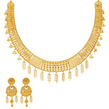 22K Yellow Gold Necklace Set (49.6gm) | 


This lovely 22k gold jewelry set has a minimal design and look enhanced by decadent beading an...
