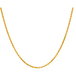 22K Yellow Gold 18in Solid Rope Chain (15.9 gms)